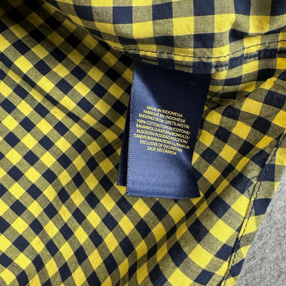 Ralph Lauren Button Down Shirt Long Sleeve Plaid Check Boys XL